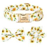 Personalized Dog Collar Cute Bowknot Flower For Small to Large Dogs