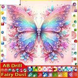 5D DIY Diamond Embroidery Full Square/round Fairy Dust AB DIY 5D Diamond Painting "Butterfly"