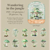 20Pcs Mushroom Collector Stickers Junk Journal DIY scrapbooking