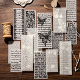 Texture Poetry Stickers Pack Junk Journal DIY scrapbooking