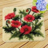 Latch hook DIY rug kit preprinted " 23 various patterns" sizes vary