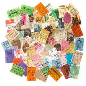 100 pcs Vintage Decorative Paper Collage material Junk Journal DIY scrapbooking