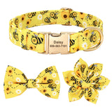 Personalized Dog Collar Cute Bowknot Flower For Small to Large Dogs