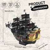 3D Metal Puzzle The Queen Anne's Revenge Jigsaw Pirate Ship DIY Model