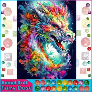 5D DIY Diamond Embroidery Full Square/round Fairy Dust AB Animal 5D Diamond Painting " Dragon "