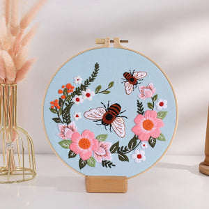 DIY Embroidery Kit Butterfly Printed Pattern for Beginner Cross Stitch