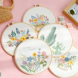 DIY Embroidery kits with Hoop " Plants"