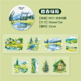 5x200cm Four Seasons Scenery Tape Stickers Junk Journal DIY scrapbooking