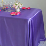 Reusable Satin Tablecloth Wedding Marriage Party Decoration Polyester Table Cloth Set B