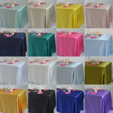 Reusable Satin Tablecloth Wedding Marriage Party Decoration Polyester Table Cloth Set A