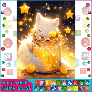 5D DIY Diamond Embroidery Full Square/round  Fairy Dust AB Diamond Painting "Animal Cat"