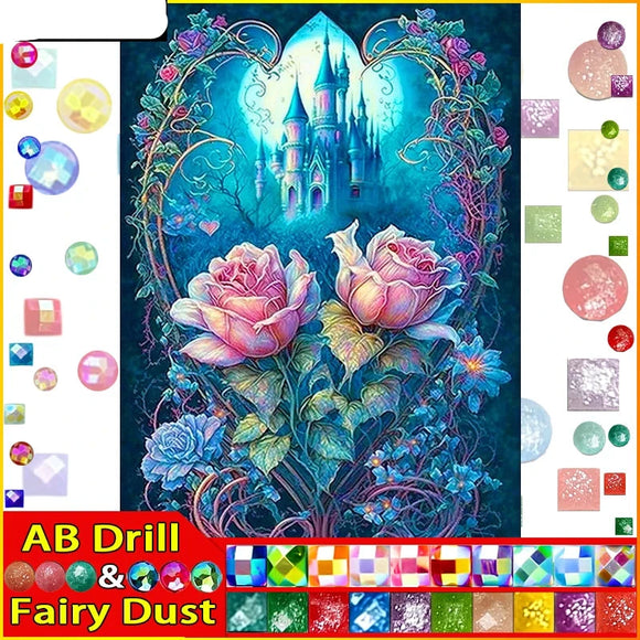 5D DIY Diamond Embroidery Full Square/round Fairy Dust AB Diamond Painting 