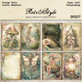 8 sheets A5 size Vintage Style Fairy Scrapbooking patterned paper