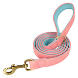 Personalized Dog Collar PU Leather leash option for Small to Large Dogs