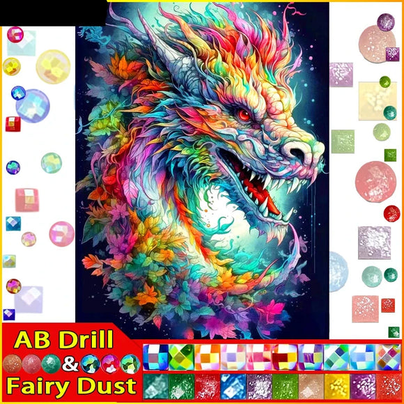 5D DIY Diamond Embroidery Full Square/round Fairy Dust AB Animal 5D Diamond Painting 