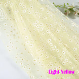 150cm Small Plum Blossom Tulle Soft Flower Floret Mesh Fabric for Party Decoration