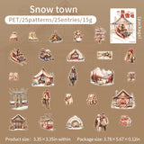 25pcs Cool Skiing Stickers Snow Winter Collage Junk Journal DIY scrapbooking