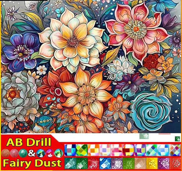 5D DIY Diamond Embroidery Full Square/round Fairy Dust AB Diamond Painting  