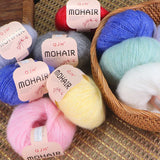 6pcs Mohair Baby Wool Crochet Yarn for Hand-Knitting, crocheting, Scarves Min order 5 Pcs