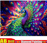 5D DIY Diamond Painting Kits -Full Square / Round Drill "Peacock"