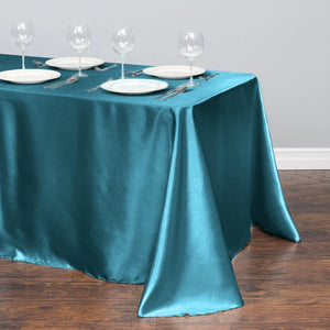 145x275cm Rectangle Tablecloth for Wedding  Party Dining Satin Table Cloth