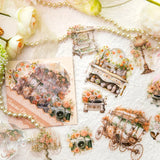 10pcs/Pack Victorian Palace Sticker Pack - Vintage Flower Decals DIY Diary Journal Scrapbooking