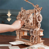 DIY 3D Wooden Puzzle Model Kits to Build "Printing Press" w- Mechanical Gears