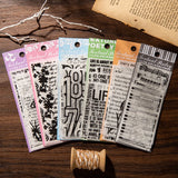 Texture Poetry Stickers Pack Junk Journal DIY scrapbooking