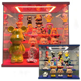 Red or Blue Clear Acrylic Storage Case Display Boxes with Lights - suit figurines