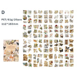 20 Sheets Vintage Scrapbooking Stickers Books PET Junk Journal DIY scrapbooking