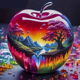 5D diamond embroidery painting full round/ square "Fruit Apple Tree Art"