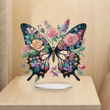 5D DIY Diamond Painting Special Shape Drill Desk Ornament "Butterfly"