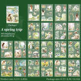 20 Sheets PET Die cut Stickers book Four Seasons Scenery Junk Journal DIY scrapbooking