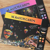 Scratch Painting Kit 4 Sheets Rainbow Engraving Painting Landscape For Adults And Kids