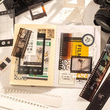 94pcs/pack Vintage Material Pack Includes Stripe Stickers Film Frame DIY Scrapbooking Journal