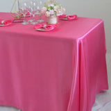 Reusable Satin Tablecloth Wedding Marriage Party Decoration Polyester Table Cloth Set A