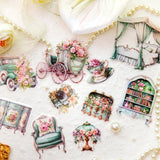 10pcs/Pack Victorian Palace Sticker Pack - Vintage Flower Decals DIY Diary Journal Scrapbooking