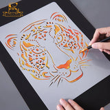 10PCS Scratch Paper and 5PCS Animal Building Stencil Magic Template  DIY Crafts Children Gifts