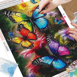 5D AB diamond embroidery painting full round/ square "Butterflies"