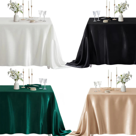 Rectangle Satin Tablecloth Wedding party Birthday Events