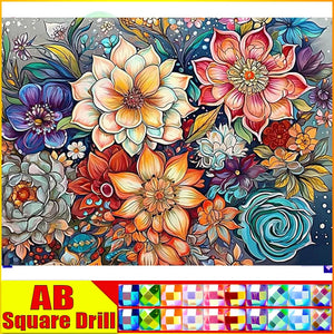 5D DIY Diamond Embroidery Full Square/round Fairy Dust AB Diamond Painting  "Flower Mandala"