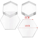 Clear Acrylic Blank Hexagon Acrylic Shapes for Name Card, Wedding Table Card