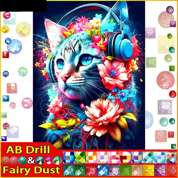 5D DIY Diamond Embroidery Full Square/round Fairy Dust AB 