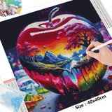 5D diamond embroidery painting full round/ square "Fruit Apple Tree Art"