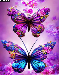 5D diamond embroidery painting full round/ square "Butterflies"