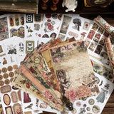 40 Sheets Vintage Material paper Sticker Book suit Junk Journal DIY scrapbooking