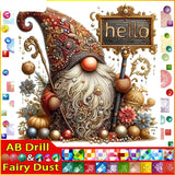 5D DIY Diamond Embroidery Full Square/round Fairy Dust AB  Diamond Painting "Gnome"