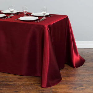 Rectangle Satin Tablecloth Wedding Christmas Events Banquet Table set 2