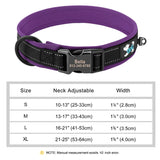 Reflective Personalized Dog Collar ID Nylon Collar Soft Padded  for Small to Large Dogs