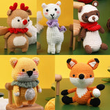 KRABALL Crochet Animal Kit for Beginners With Video Tutorial Cotton Knitting Yarn Thread Needles Hook Knit Tool Set DIY Craft